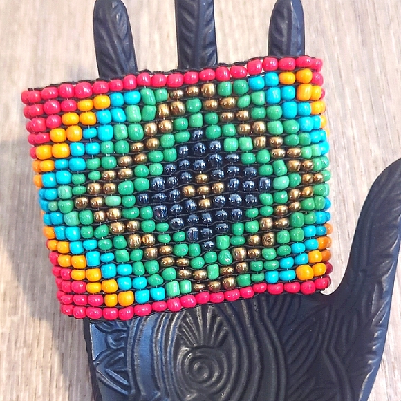 Artisan Mexico Huichol Beaded Bracelet - Picture 3 of 7